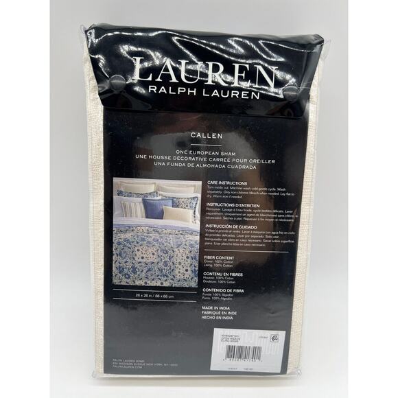 Lauren Ralph Lauren Callen EURO SHAM Cream 26" x 26" Open Weave $135 NWT. - Picture 2 of 12
